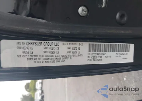 2013 Dodge Challenger Sxt z USA, uszkodzony, nr VIN 2C3CDYAG2DH704475